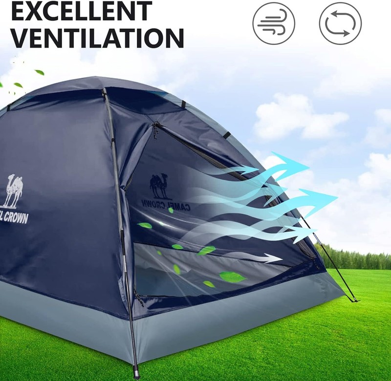 1~2 Person Camping Dome Tent - Waterproof Lightweight Portable Backpacking Tent 