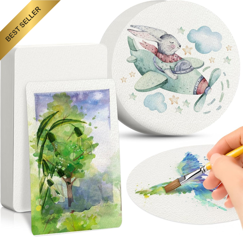 Watercolor Paper, 100 Pcs Watercolor Paper Pad, Watercolor Paper Bulk for Studen