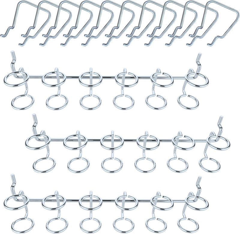 13Pcs Pegboard Screwdriver Pliers Holders Set Contains Double Loop Shelving Disp
