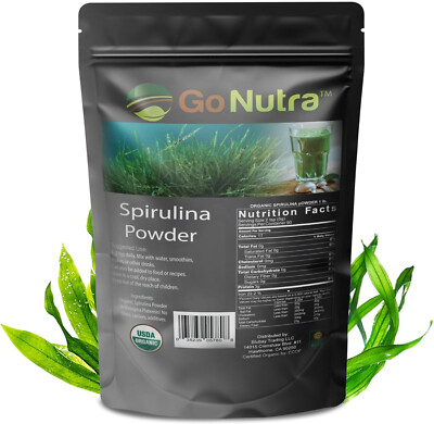 Spirulina Powder Organic 1 lb. Pure Non-Gmo Non-Irradiated Blue Algae Superfood