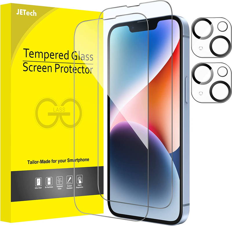 Full Coverage Screen Protector for iPhone 14 6.1-Inch with Camera Lens Protector