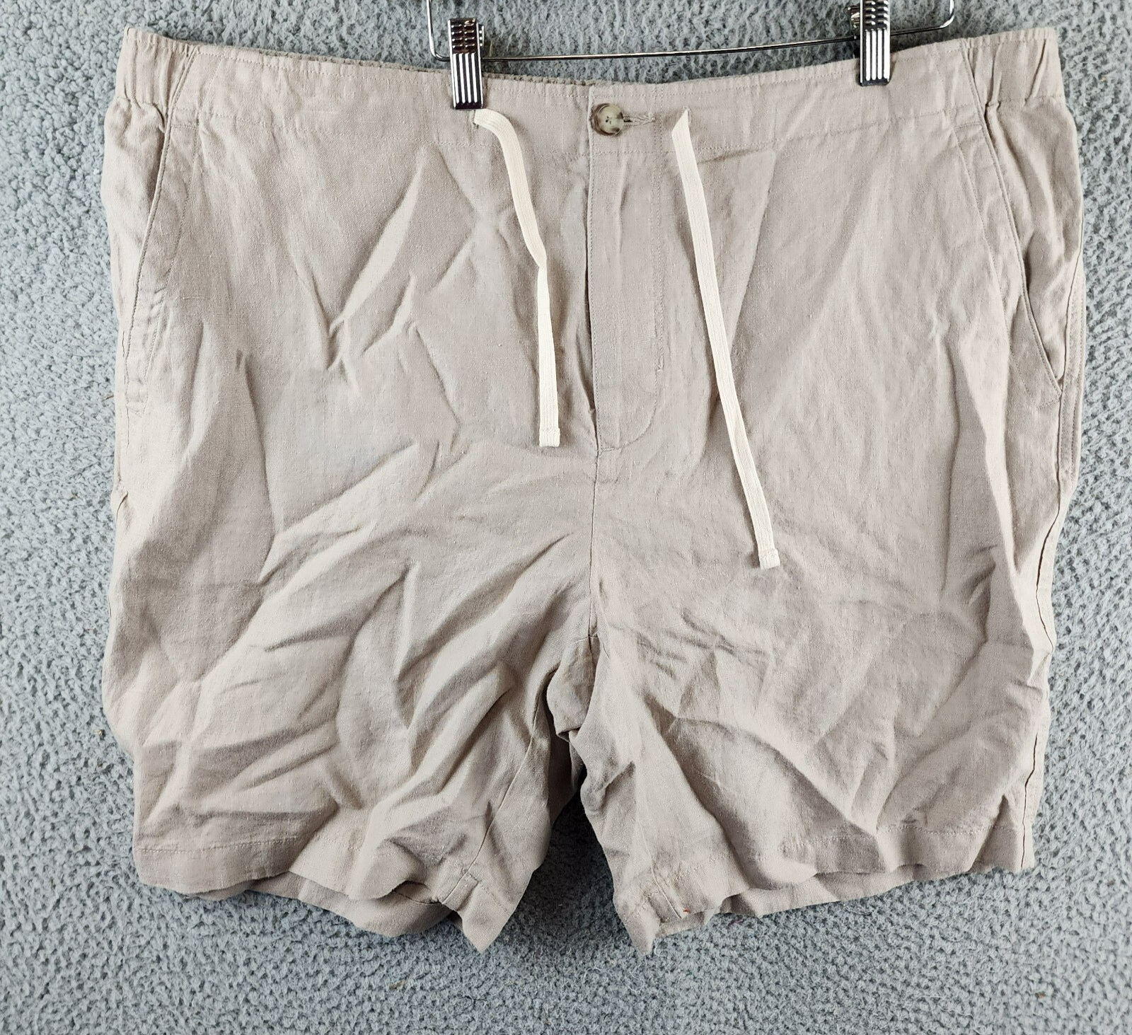 Vince Lightweight Hemp Shorts Men's XXL Beach Sand Drawstring Button Zipped - Picture 2 of 16