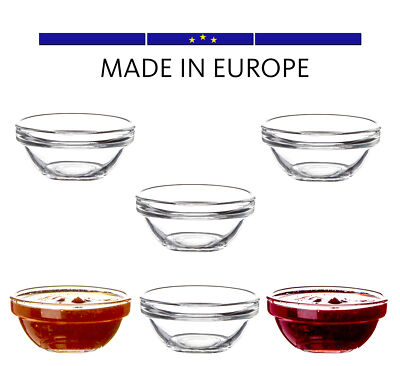 6x Dip Schüssel Glas Schälchen Mini Saucen Soßen Snack Tapas Schale 6cm klein