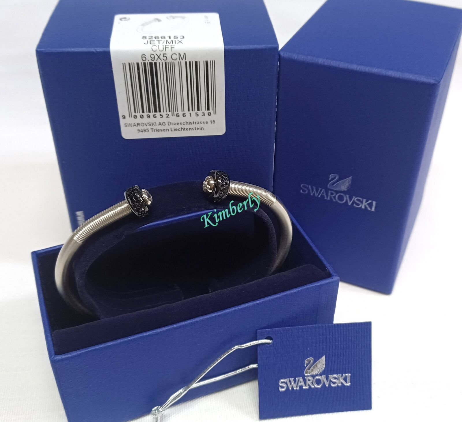 Swarovski Gear Cuff Men Unisex Black Crystal Pave Authentic Swarovski Gear Cuff Men Unisex Black Crystal Pave Authentic