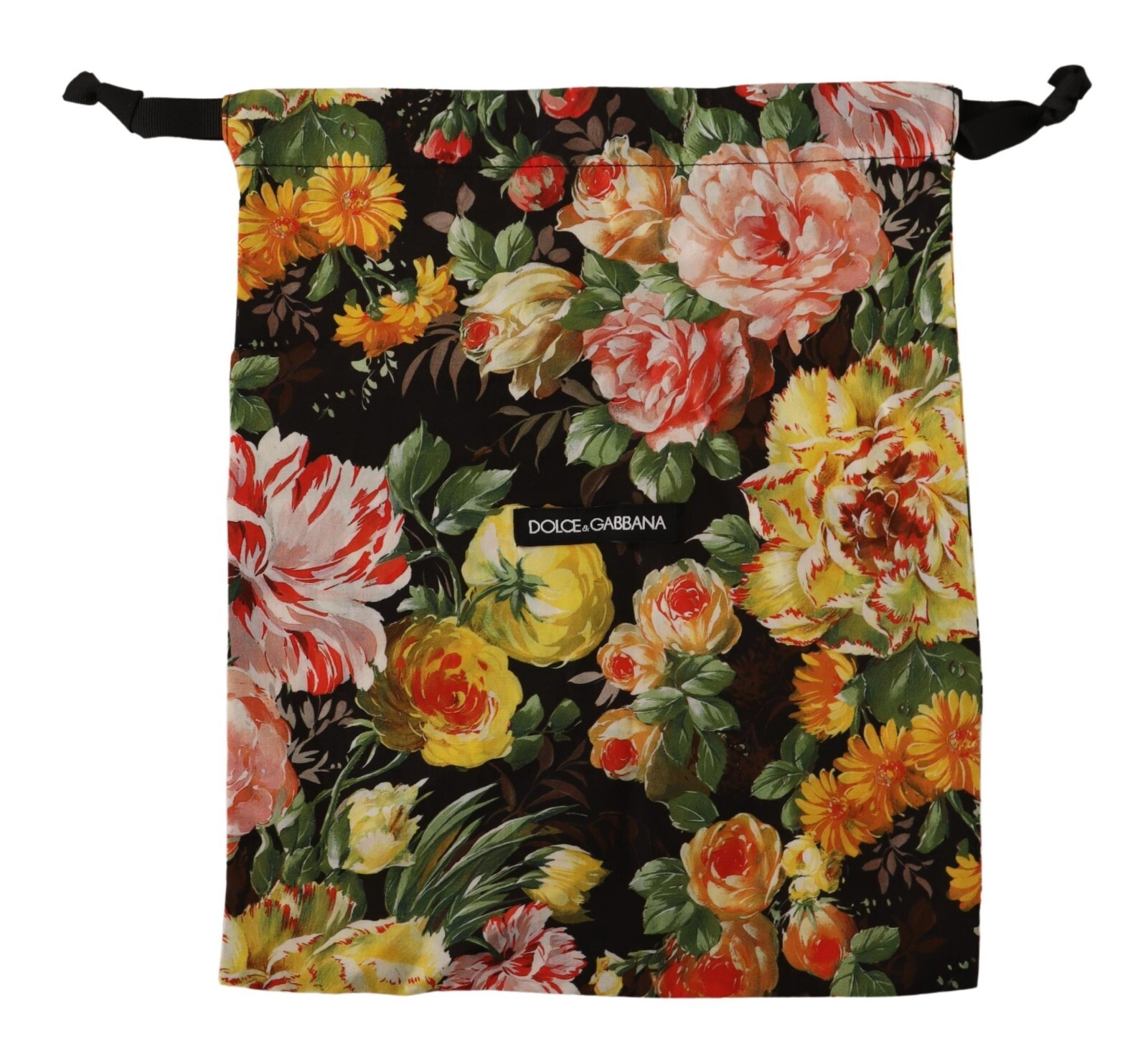 

DOLCE - GABBANA Сумка-пылесборник с разноцветным цветочным принтом и шнурком, 33см x 26см, Multicolor