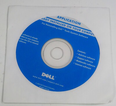 Dell Application Disc for Reinstalling Dell Tools System Software Rev A00 0R2576