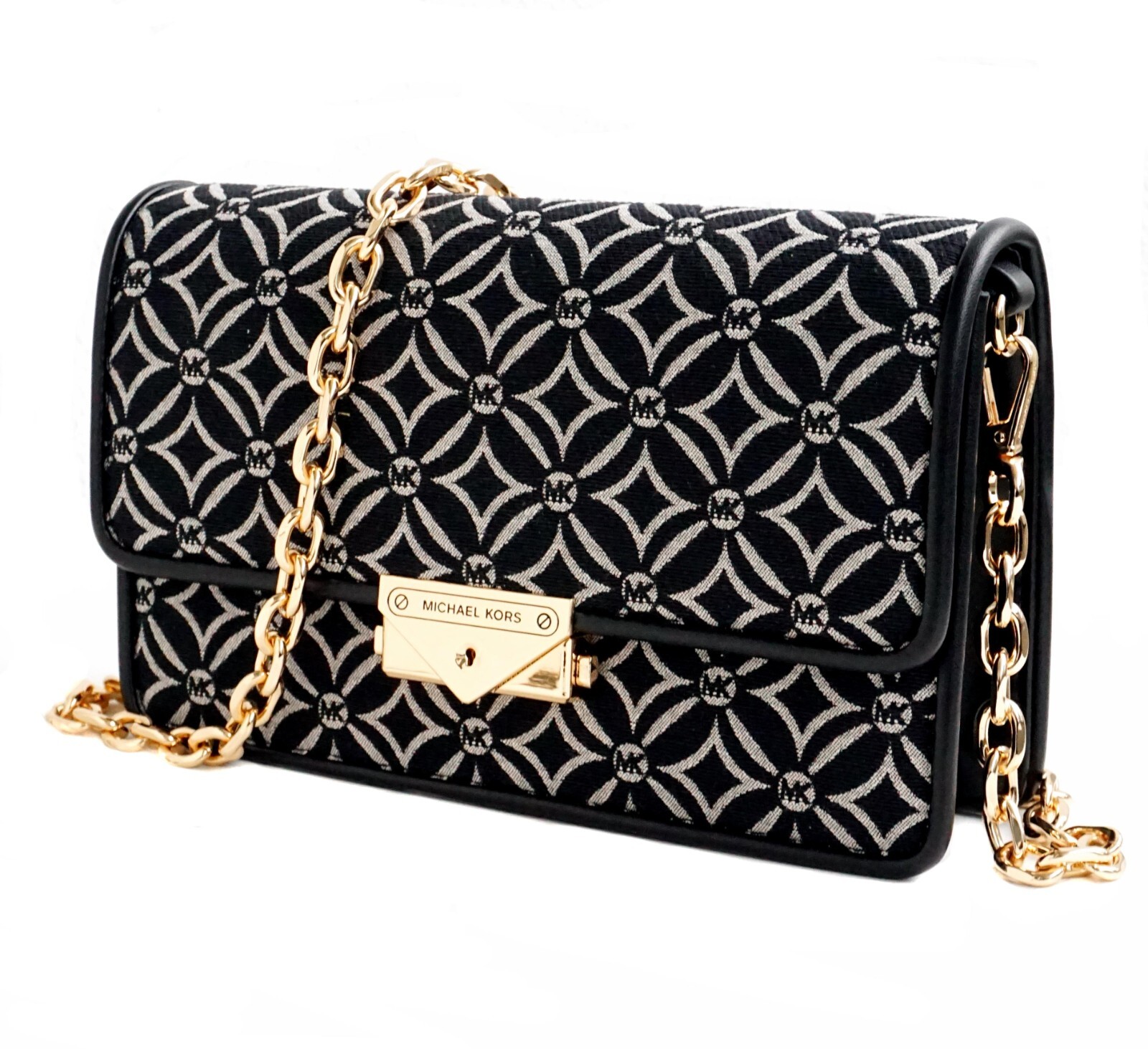 Женская сумка Michael Kors через плечо Cece Md с клапаном Strctrd. Черная новая сумка через плечо