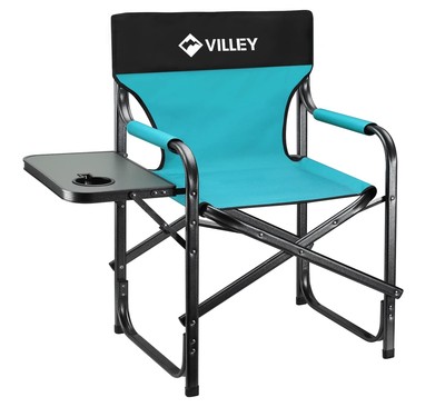 VILLEY Heavy Duty Directors Chair, Folding Camping Chairs, Portable Foldable ...