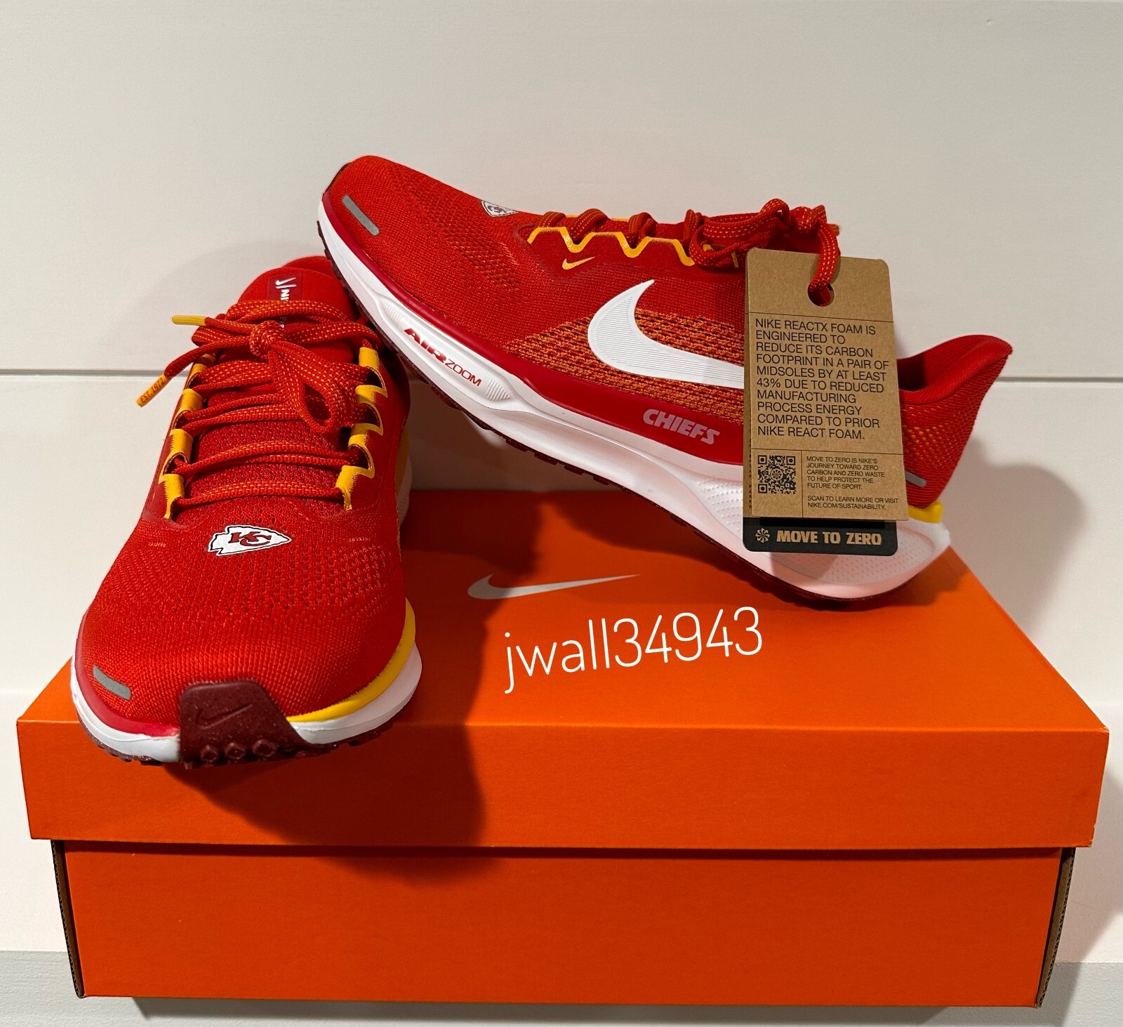 chiefs nike air zoom pegasus