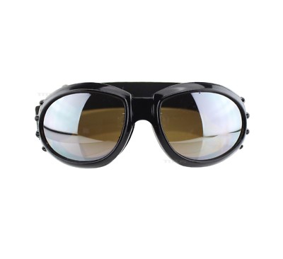 TITUS MIRRORED MOTORCYCLE RIDING GOGGLES SUNGLASSES W/ STRAP PADDED AVIATORS SKI
