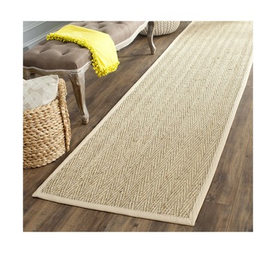 natural safavieh herringbone beige fiber seagrass runner