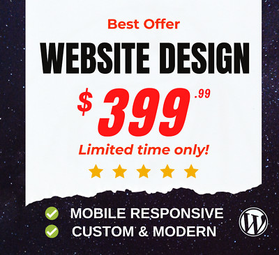 WEBSITE DESIGN -MOBILE - CUSTOM WEBSITE DESIGN - PROFESSIONAL & MODERN DESIGN