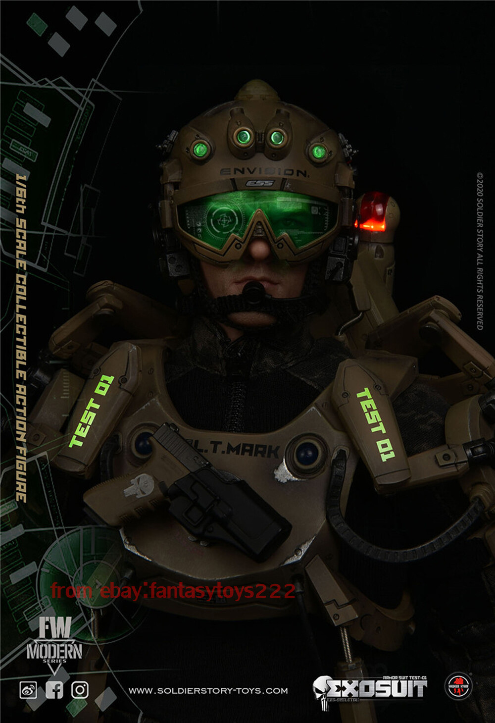 SOLDIER STORY ss122強化外骨格TEST-01 1/6フィギュア Soldier Story Ss122 1/6 Exo-Skeleton Armor Suit Test-01