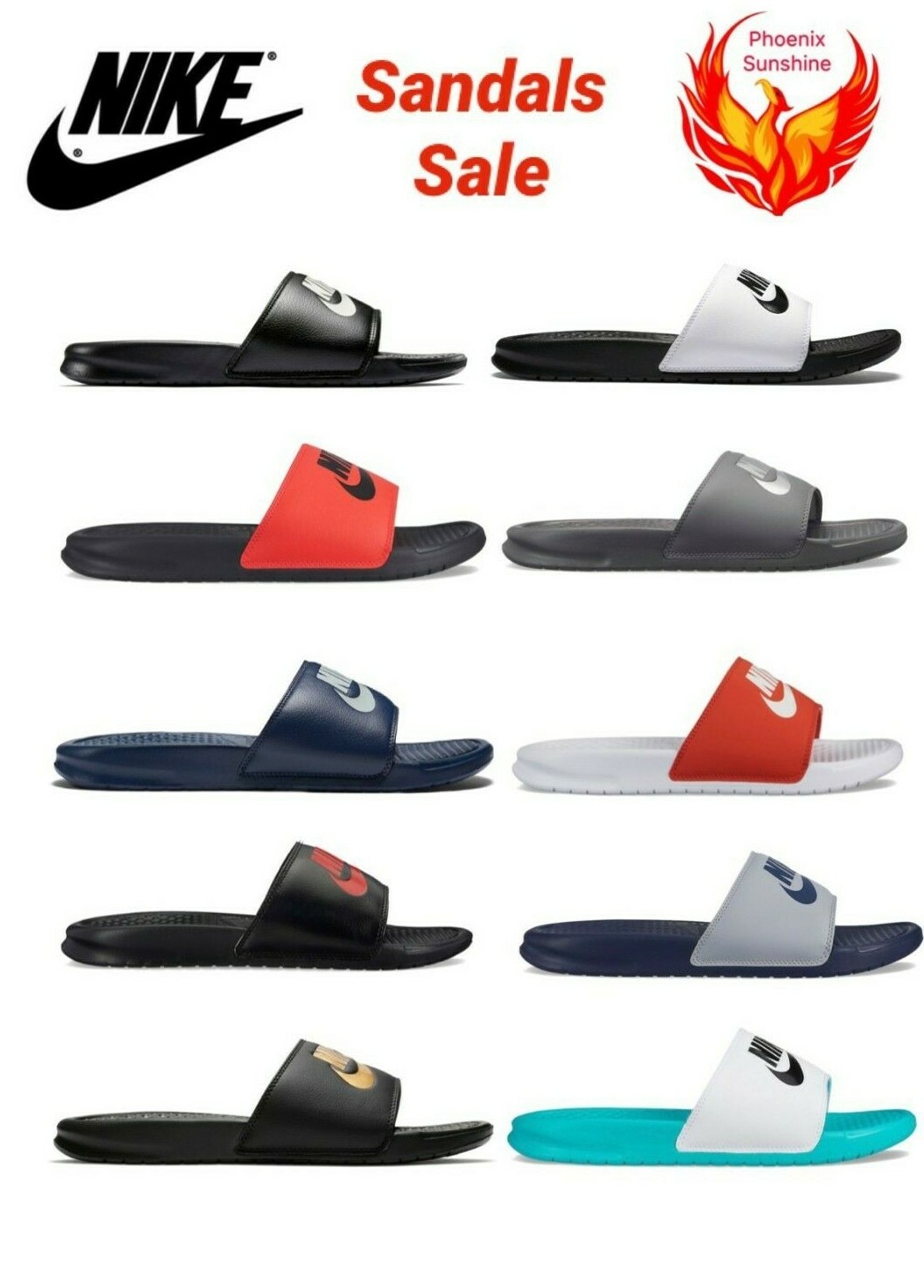 NEW Nike Mens Benassi JDI Slippers Slide Sandals Shoes NEW Nike Mens Benassi JDI Slippers Slide Sandals Shoes