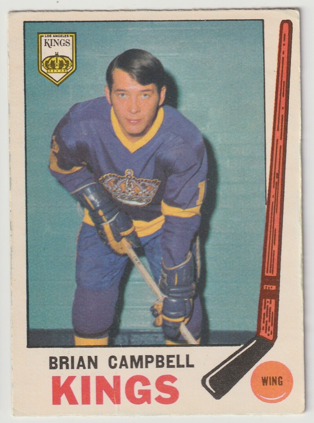 1969/70 OPC Brian Campbell Rookie Card #106 Los Angeles Kings. rookie card picture