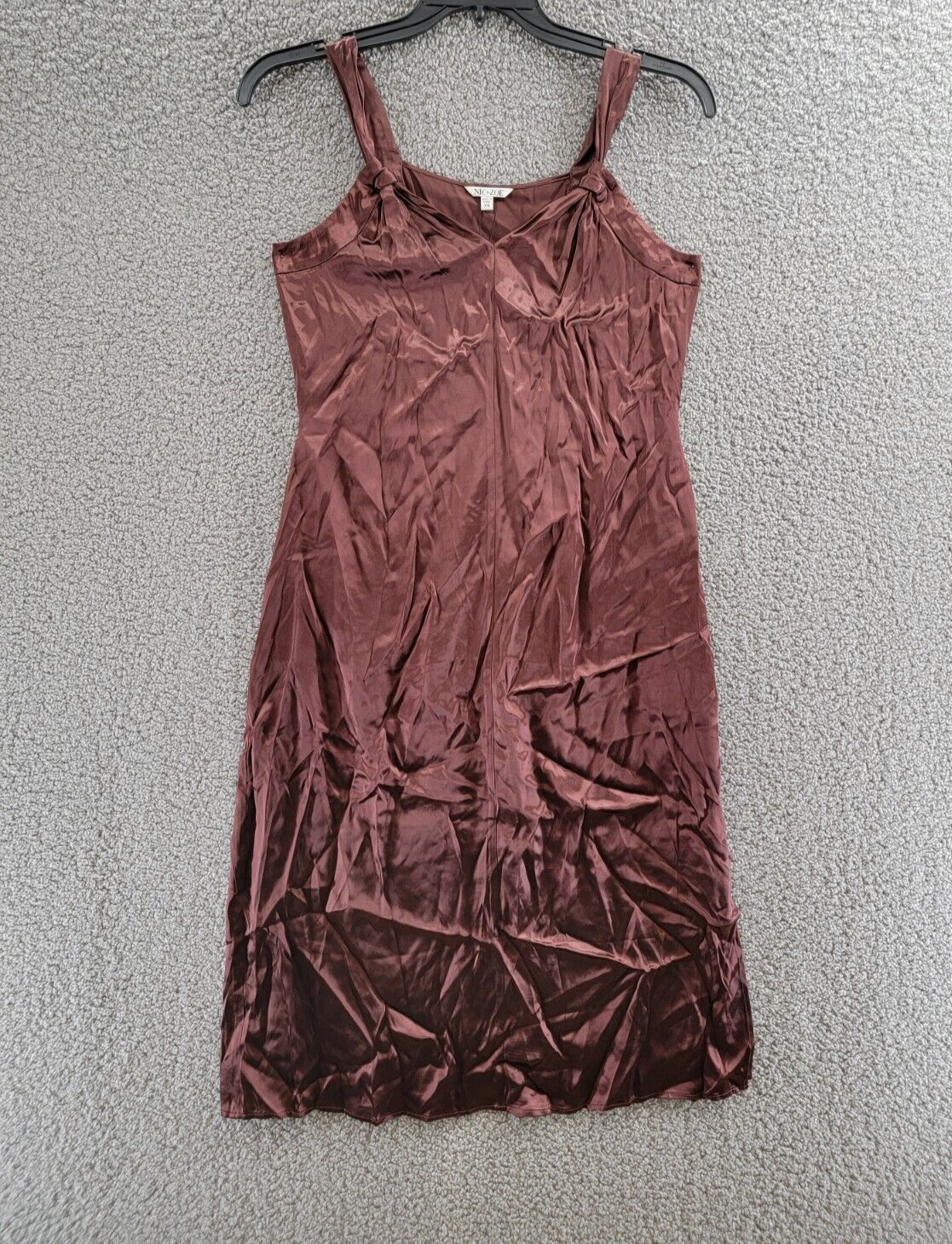 NIC+ZOE Sleeveless V-Neck Midi Slip Dress Women's XS Redwood Pullover Style - Picture 2 of 15