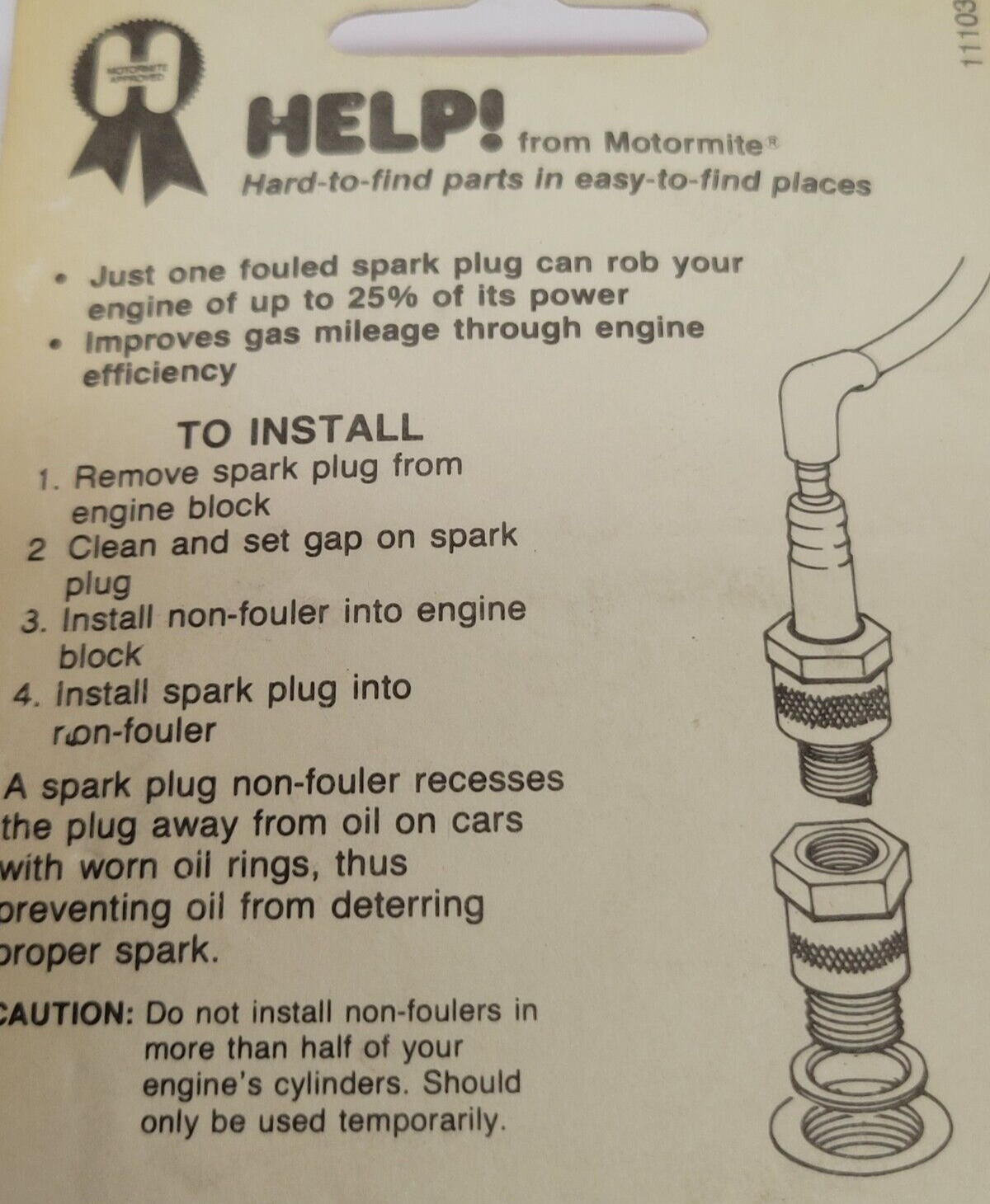 Dorman Help 42000 14mm Spark Plug Adapters Set of 2 Olds Cutlass Van PAIR NEW
