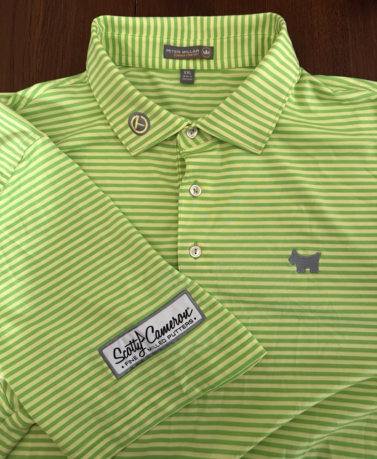 スコッティ・キャメロン　ポロシャツ　Peter　Millar　ストライプ　S スコッティ・キャメロン ポロシャツ Peter Millar ストライプ S