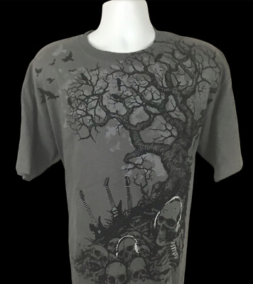 Liquid Blue Guitar Graveyard Tee Shirt NWOT Mens SZ M