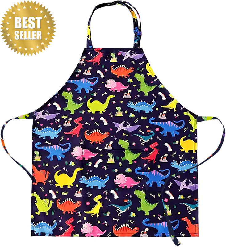 Kids Apron for Cooking, Baking, Painting and Crafts, Adjustable Waterproof Child