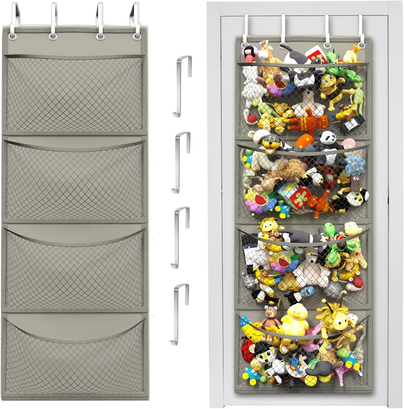 Storage for Stuffed Animal - over Door Organizer for Stuffies, Baby Accessories,