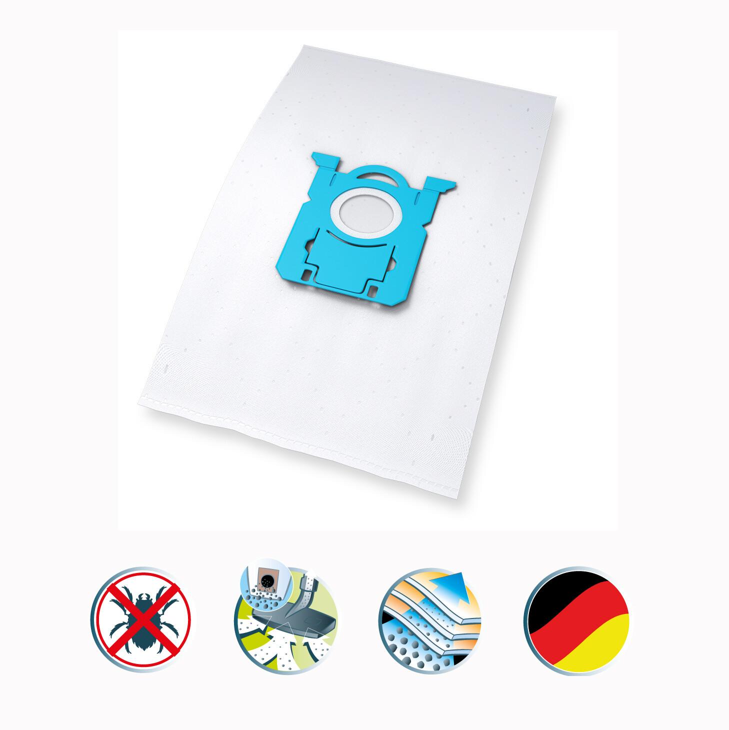 10 Staubsaugerbeutel passend für Philips Power Life FC 8452//01