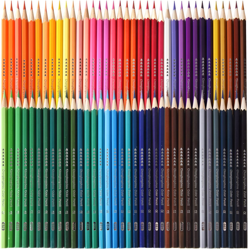 72 Oil Colored Pencils Set Professional Artist Coloring Pencils for Drawing, Ble