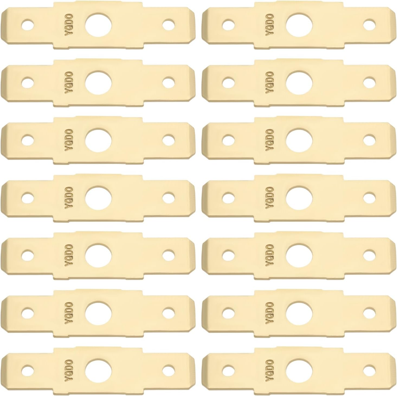50Pcs 6.3Mm Brass Double Spade Blade Connector Terminal with 4.2Mm Hole PCB Circ