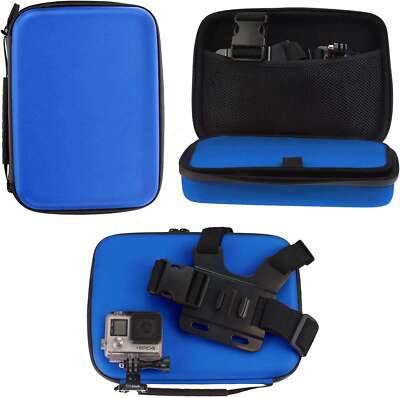 Navitech Blue Rugged Action Camera Hard Case For Sony HDR-AS100V