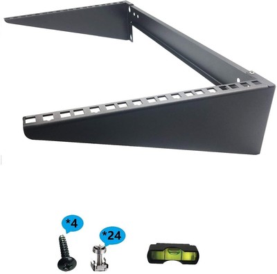 6u Folding 19 Inches Cold Rolled Steel Wall Mountable Simple Vertical Rack And N