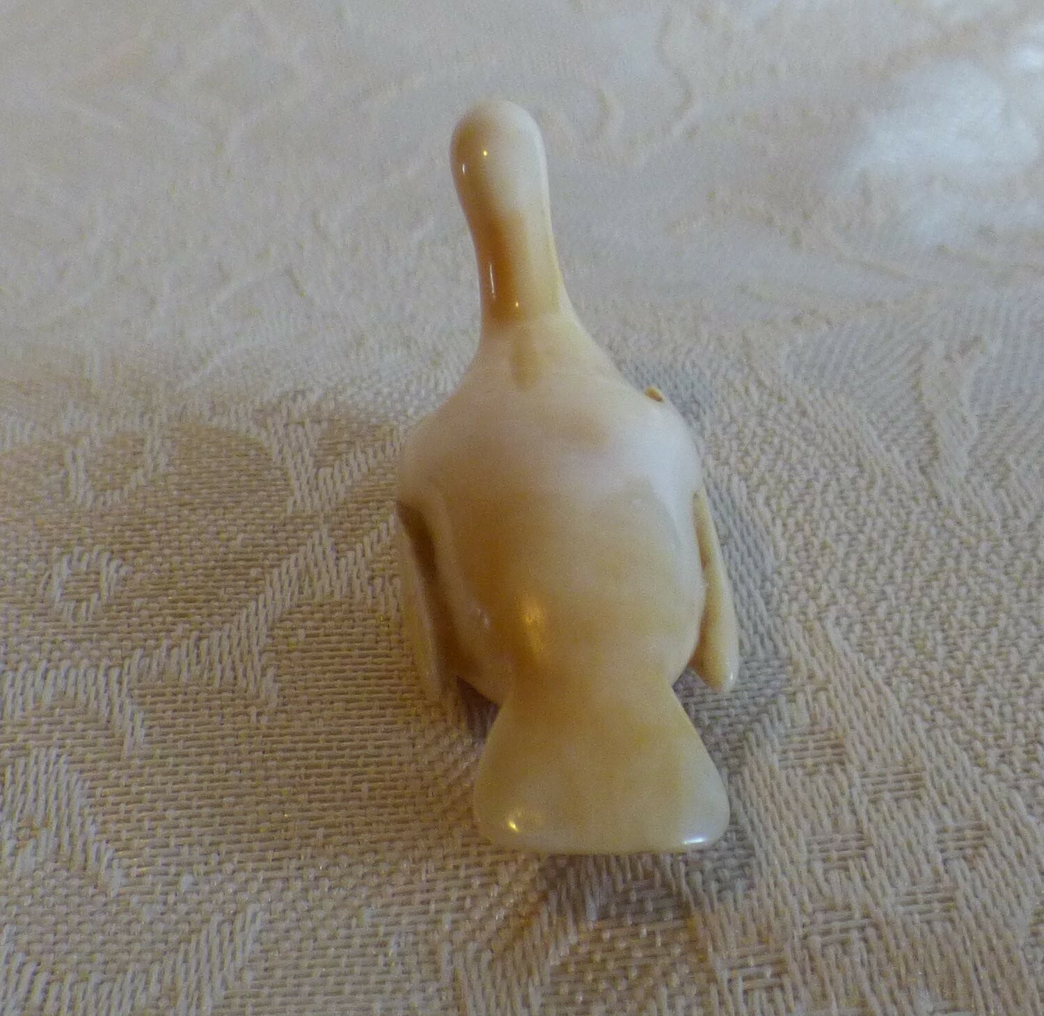 Vintage Small hand carved Dove bird   Charm