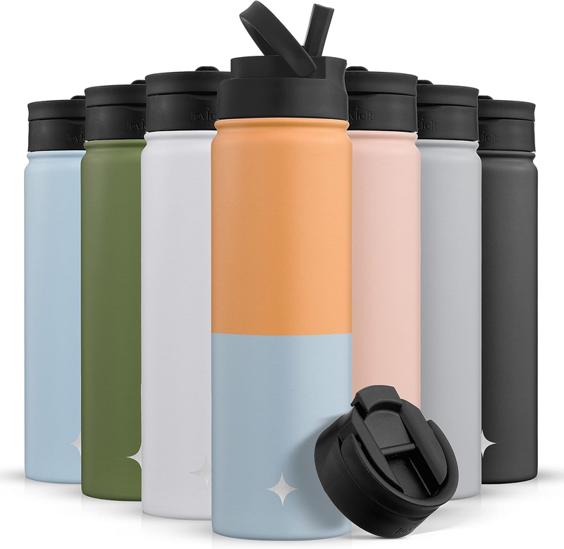 Triple Insulated Water Bottle with Straw Lid and Flip Lid! 2