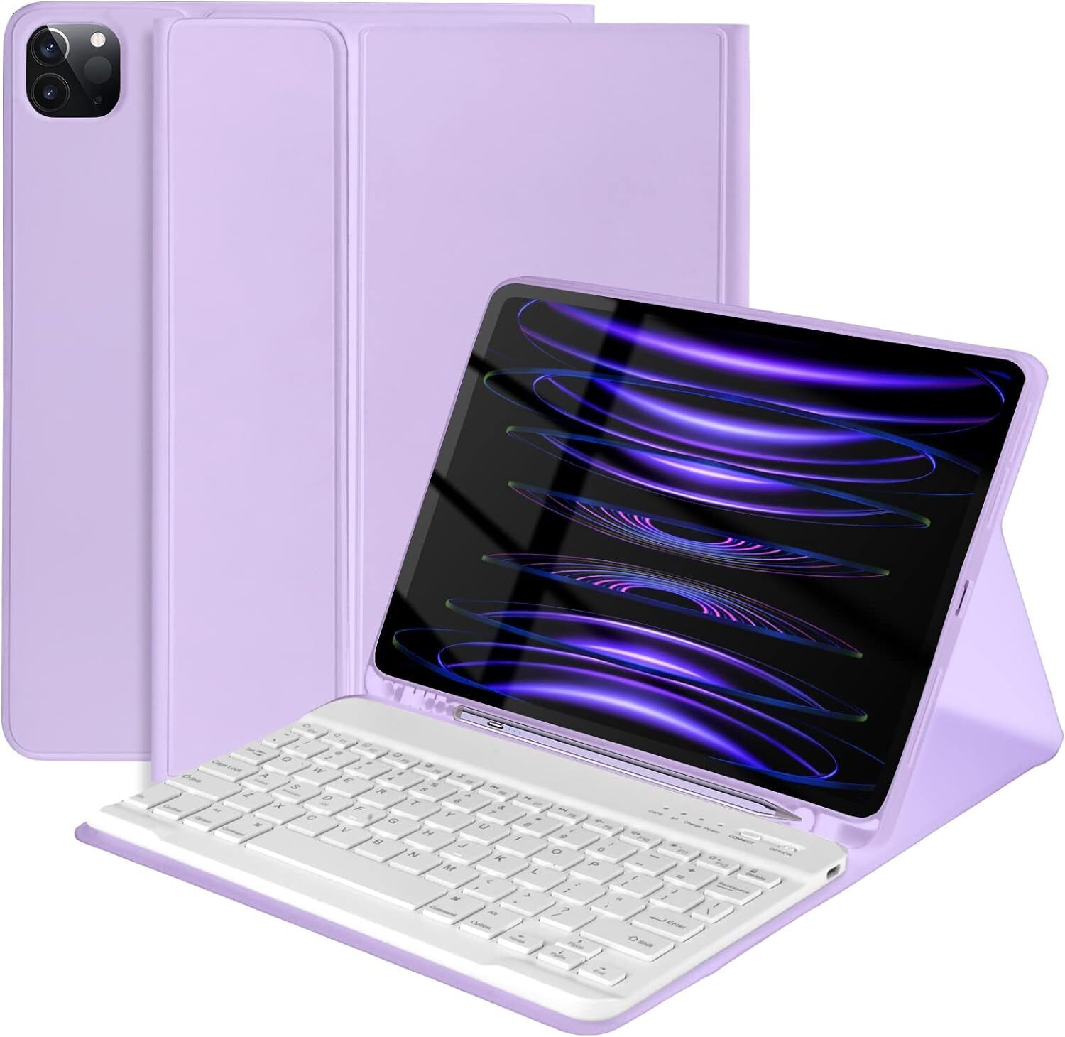 For iPad Air 4, 5th generation 2020 Keyboard Case with Pencil Holder Stand Cover For iPad Air 4, 5th generation 2020 Keyboard Case with Pencil Holder Stand Cover