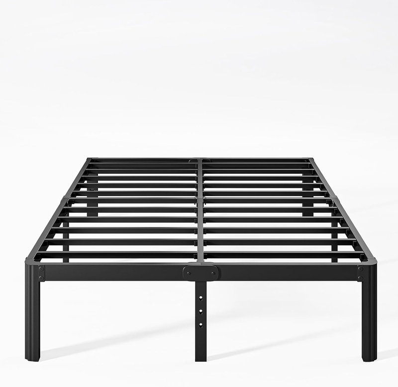 12 Inch High Platform Queen Bed Frame No Box Spring Needed, Metal Bed Frame Quee