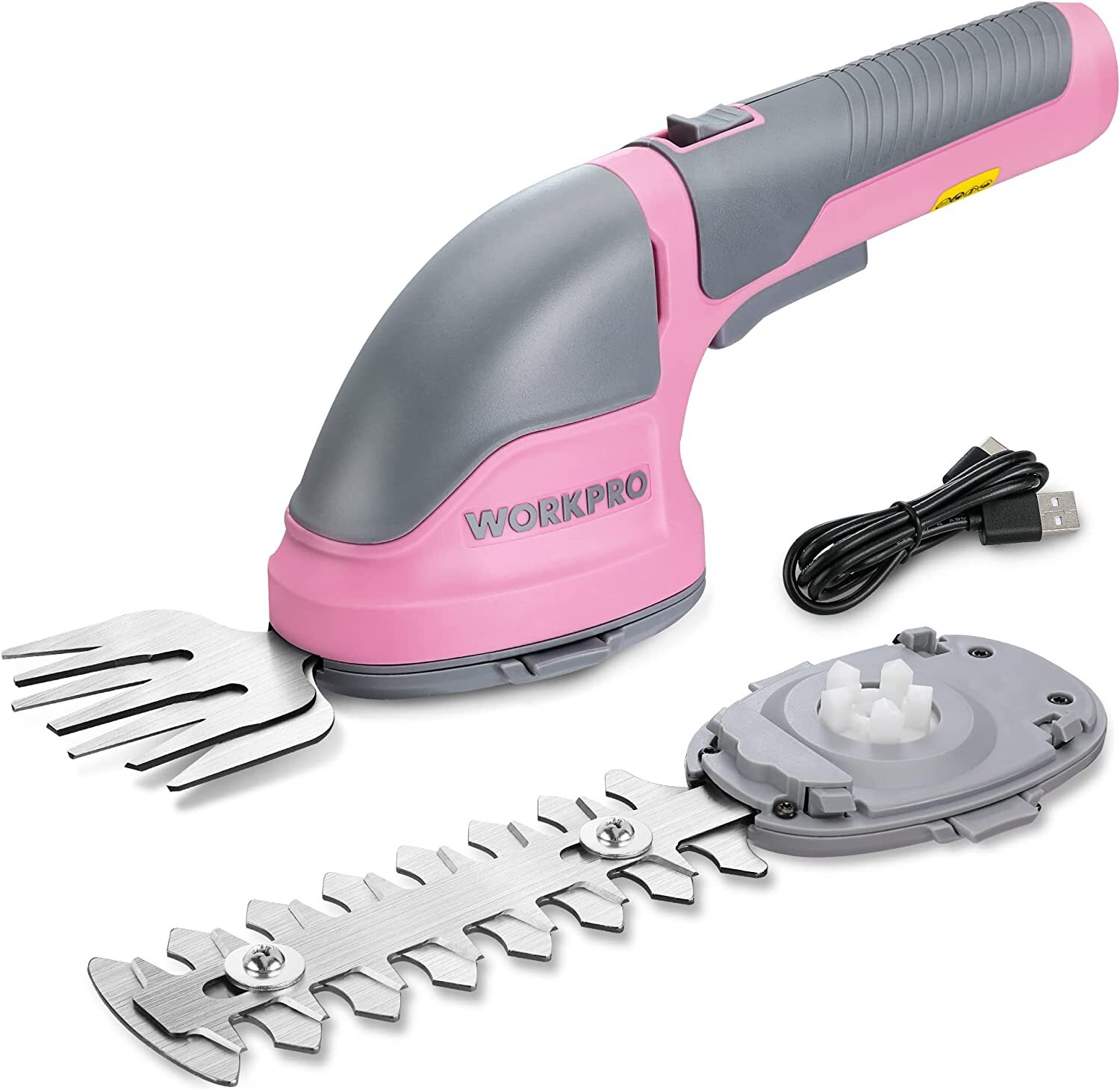 WORKPRO Cordless Grass Shear & Shrubbery Trimmer - 2 in 1 Handheld Electric NEW