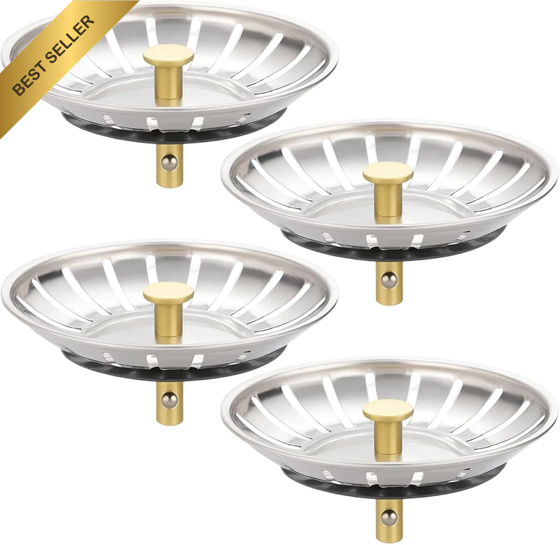 4 Pack Sink Strainer Plug, Kitchen Sink Plug Set, Durable Sink Drain Strainer fo