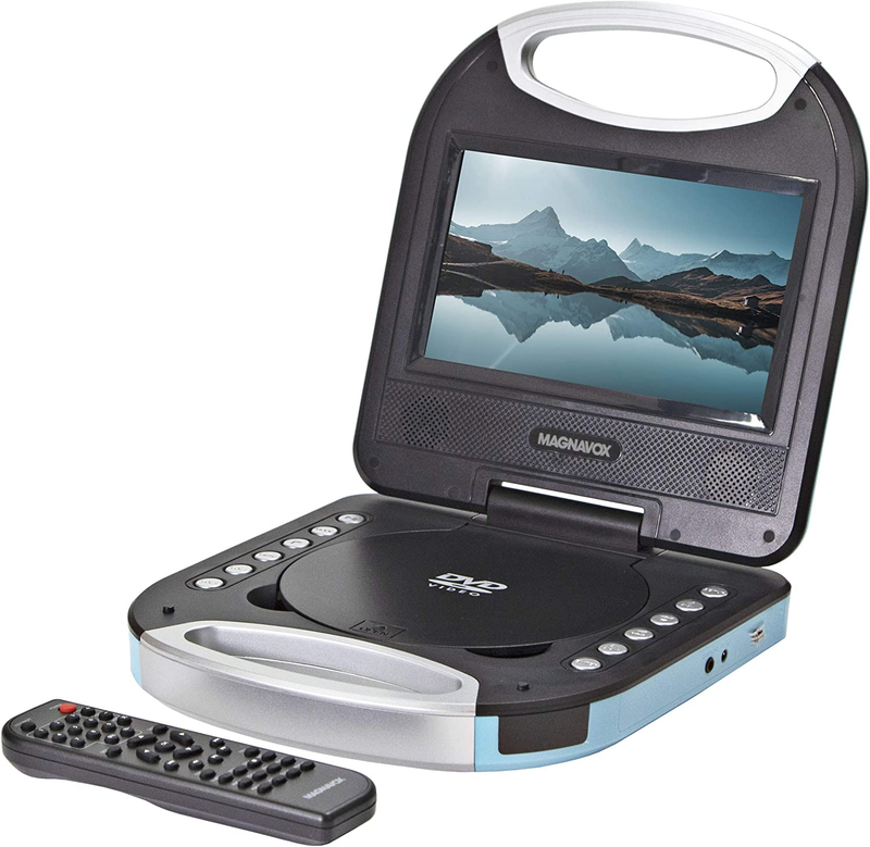 MTFT750-BL Portable 7 Inch TFT DVD/CD Player with Remote Control and Car Blue