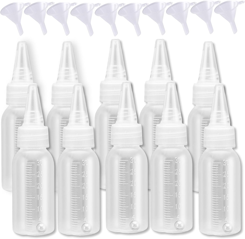 10 Pack Paint Bottle, Airbrush Paint Bottles & Accessories - 30Ml Refillable Squ
