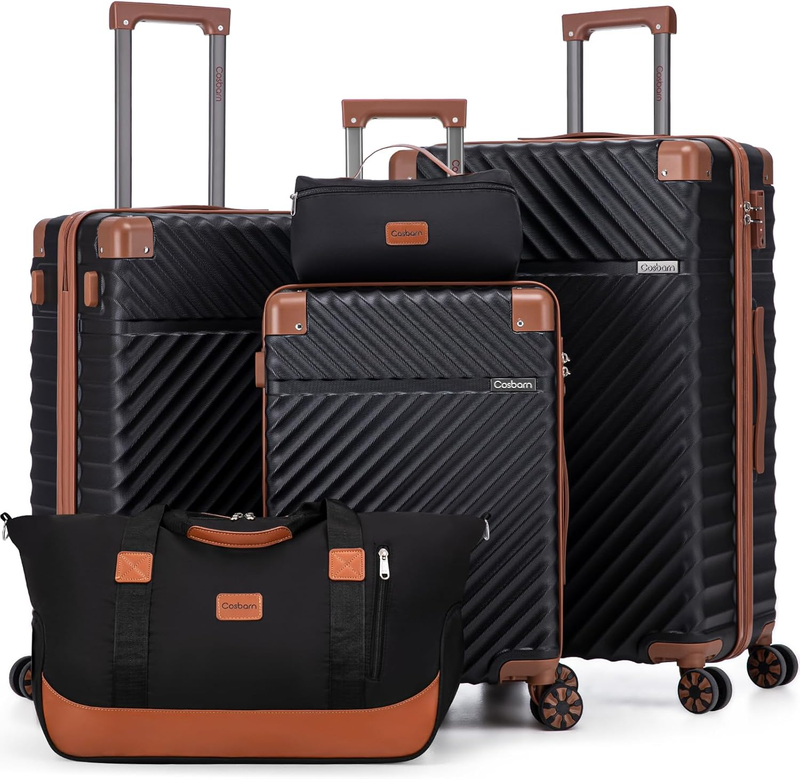 Luggage Sets 5 Piece Suitcases with Wheels, Suitcase Set ABS Hard Case Luggage with TSA Lock Spinner Wheels Durable Travel Luggage