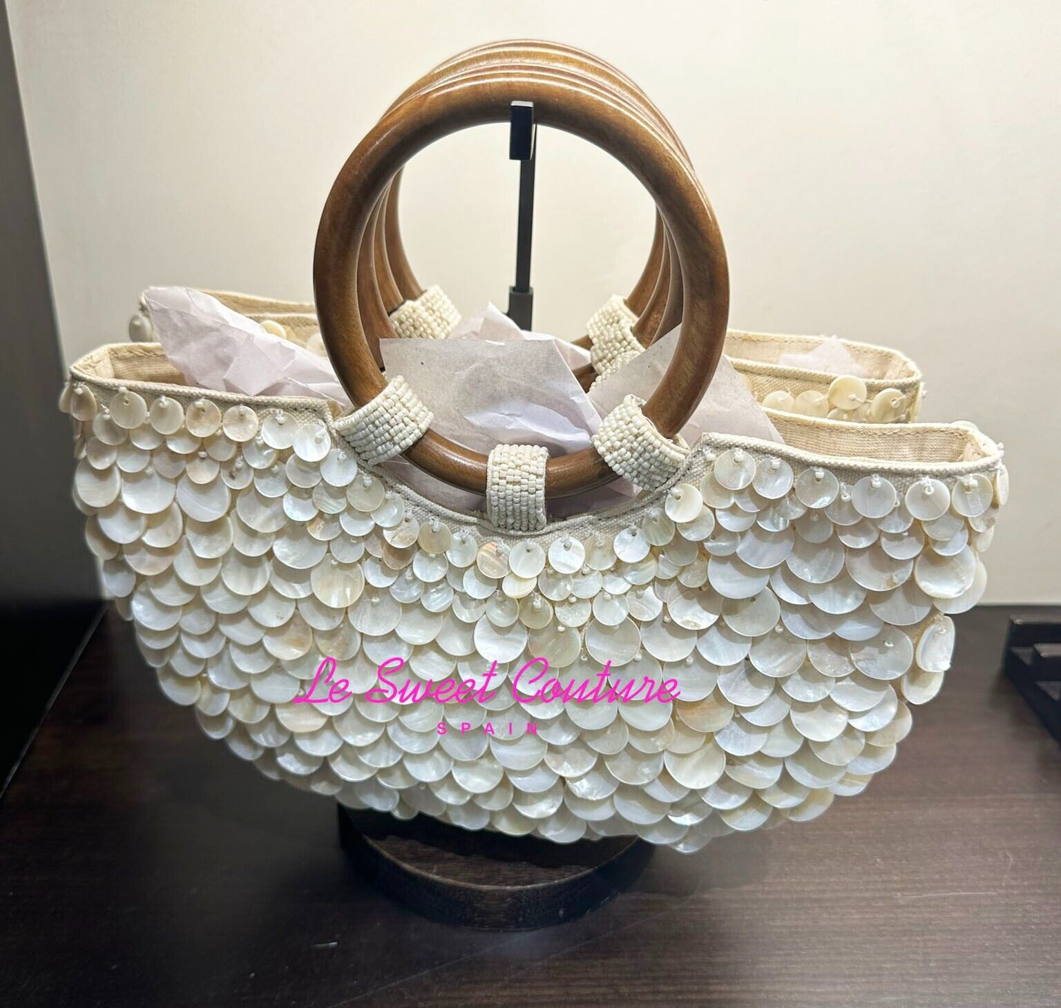 ZARA WOMAN NWT SS25 PEARLESCENT APPLIQUE BAG CLUTCH PEARL ZARA WOMAN NWT SS25 PEARLESCENT APPLIQUE BAG CLUTCH PEARL