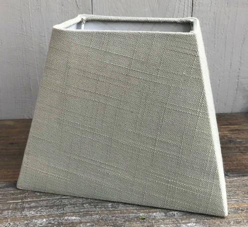 Edler Lampenschirm staubig grün Stoff Leinen-Optik rund rechteckig k | eBay