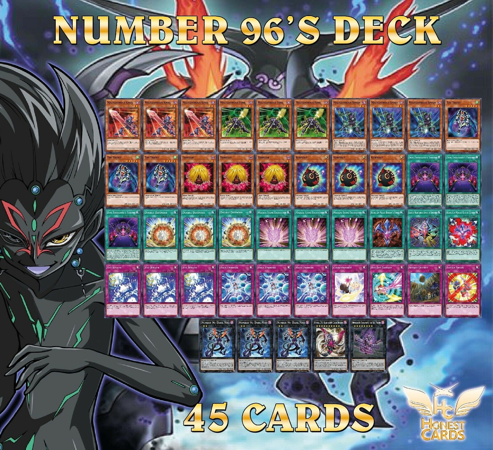 Yugioh ZeXal! Complete Number 96 Deck! Overfiend + Dark Yugioh ZeXal! Complete Number 96 Deck! Overfiend + Dark