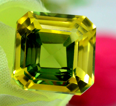 19.55 CT Natural Bi Colour Pitambari Sapphire Asscher Loose Certified Gemstone