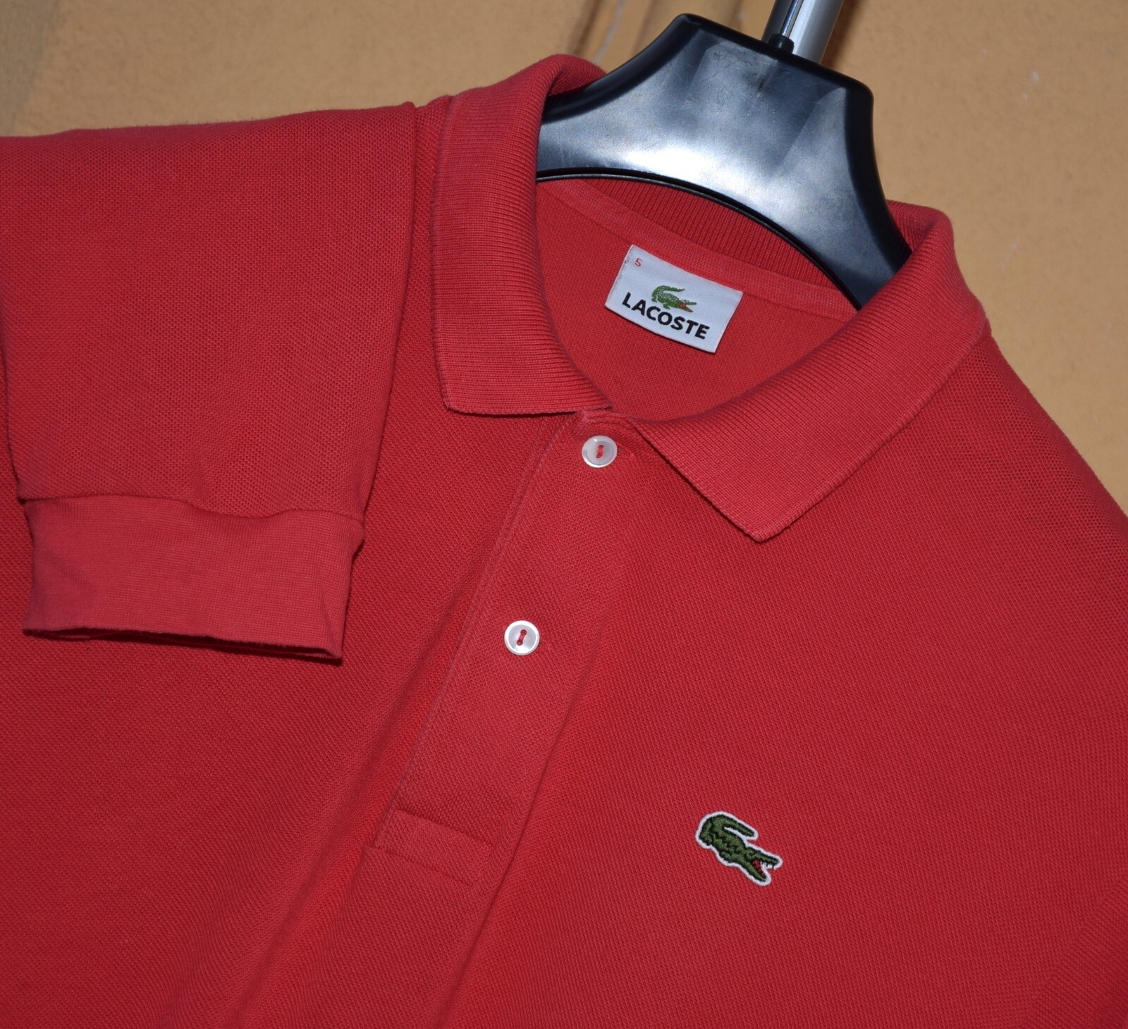 VINTAGE MEN'S LACOSTE DEVANLAY LONG SLEEVE POLO SHIRT F5191