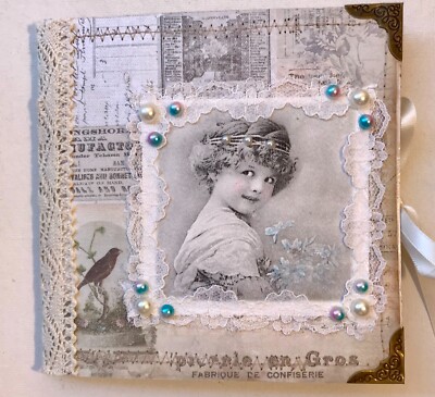 Junk Journal Handmade   With pockets, belly bands, tucks journal cards tags