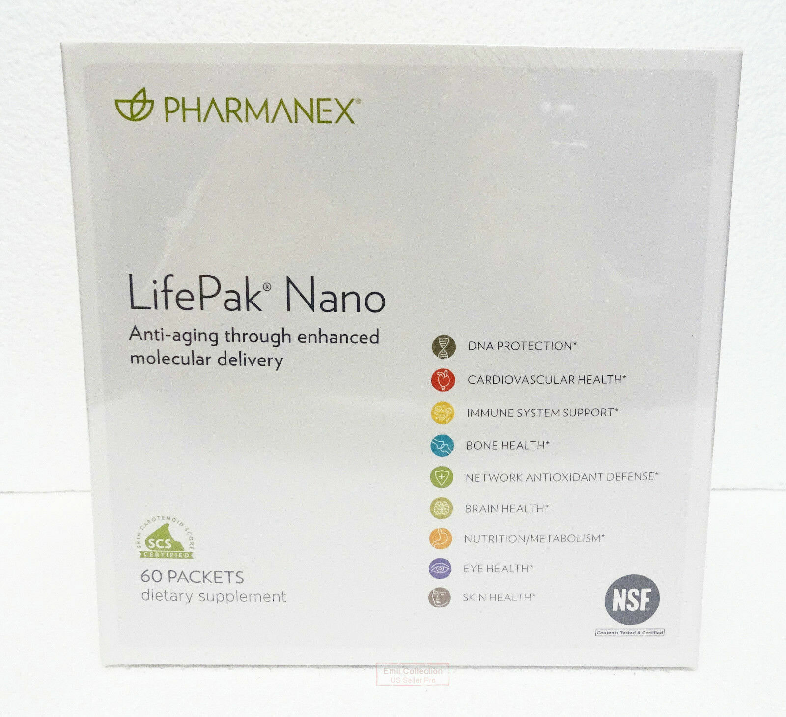 Nu Skin Nuskin Pharmanex LifePak Nano 60 packets Sealed Box