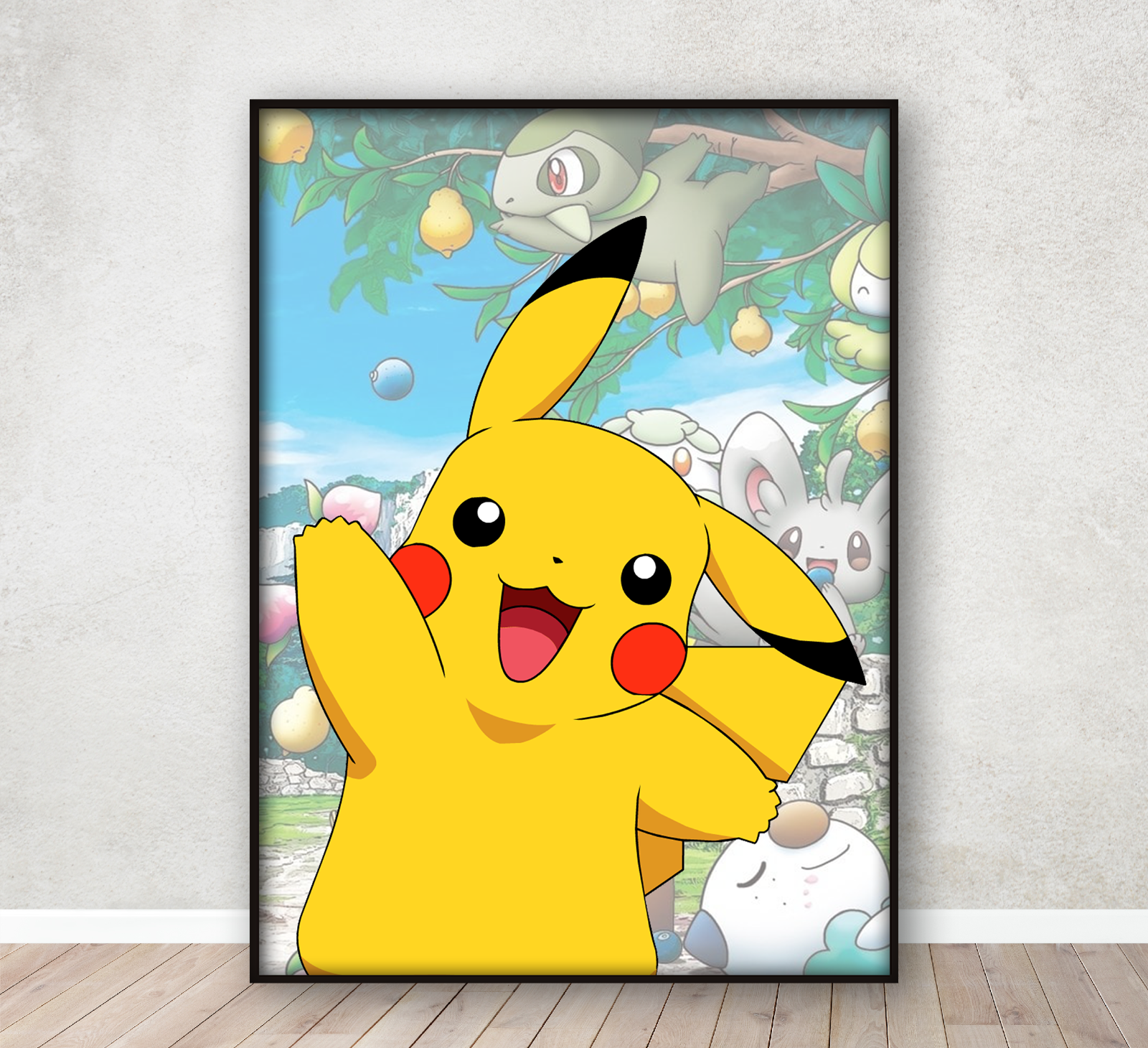 ④complete pokemon ART色紙 ミニ色紙 当時物 pikachu