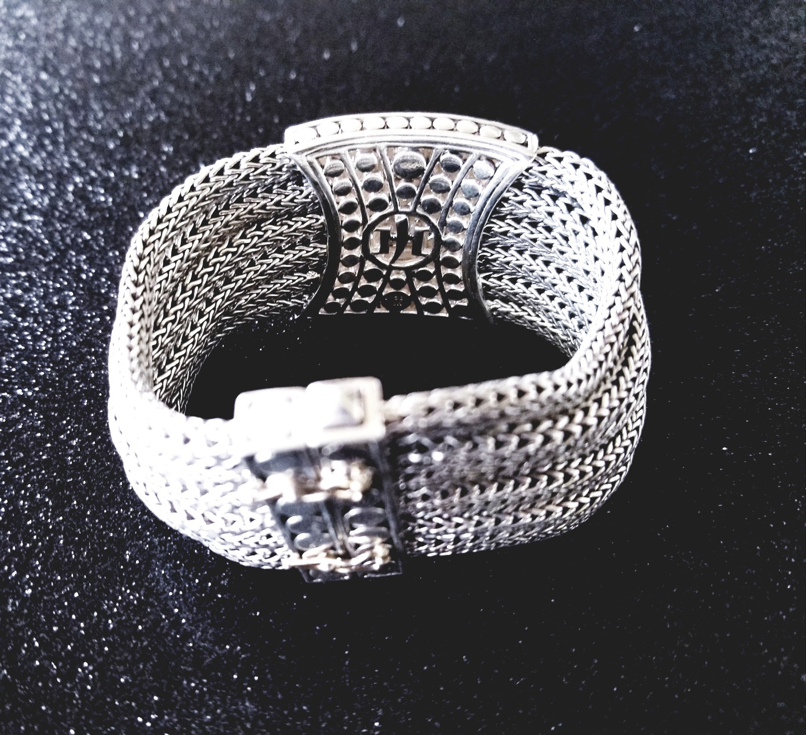 Retired John Hardy 6 Strand 18kt and .925 Diamond Bracelet STUNNING Piece!