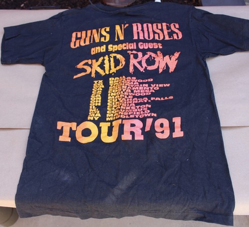 Vintage Guns N' Roses Skid Row Tour 1991 T-Shirt Medium