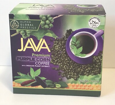 AGP JAVA Premium Purple Corn Coffee with Insulin Plant Extract Powder Drink Mix